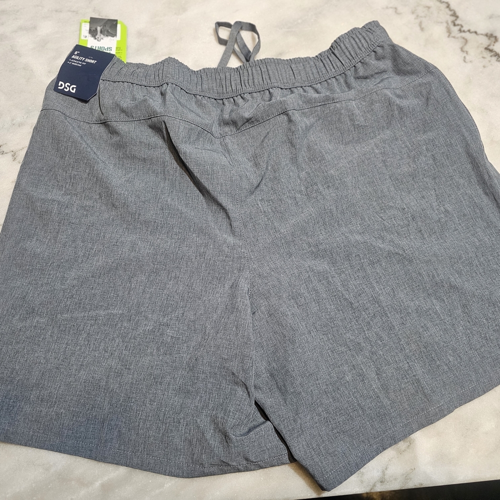 DSG Gray Athletic Shorts with Elastic Waistband